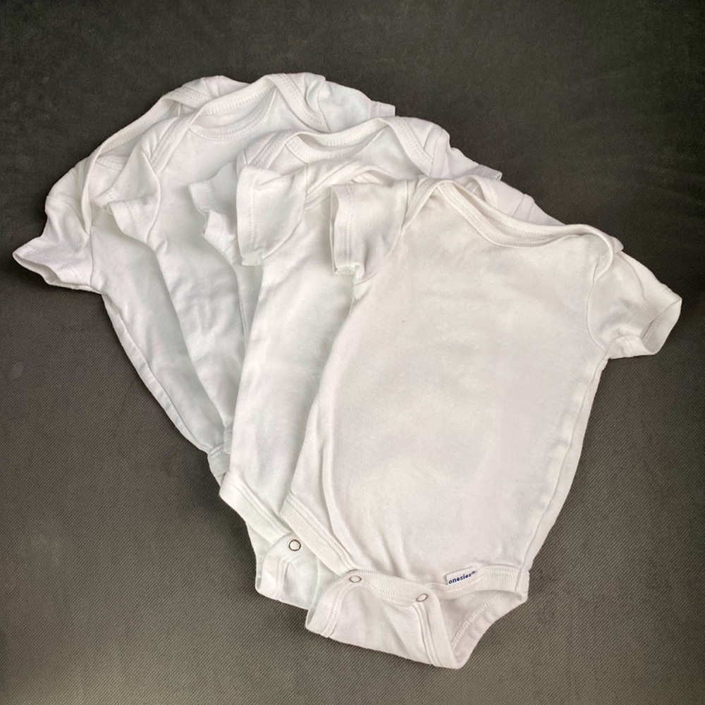 Plain white onesies